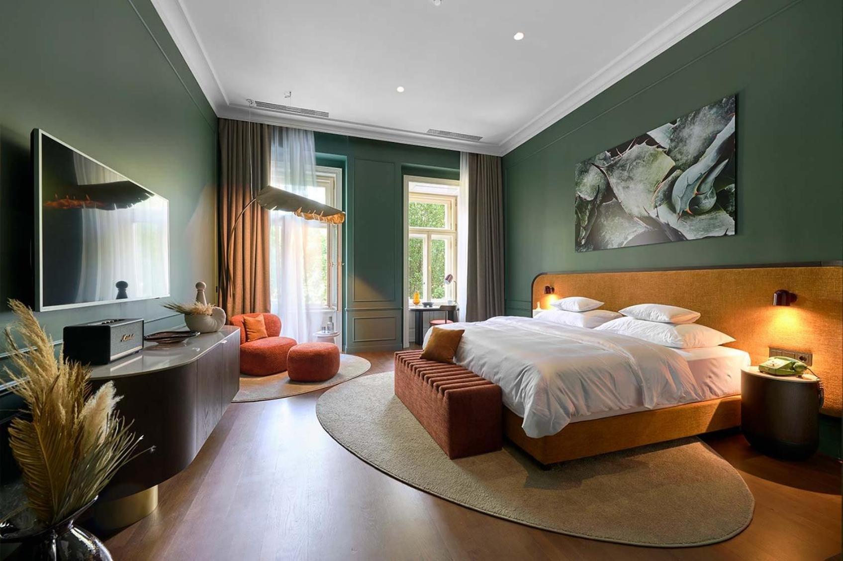 Verno House Budapest, Vignette Collection By Ihg Bagian luar foto A bedroom at the hotel